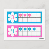 カード数、プリスクール数フラッシュカード1-4 ポストカード (裏面)