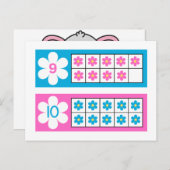 カード数、プリスクール数フラッシュカード9-10 ポストカード (正面/裏面)