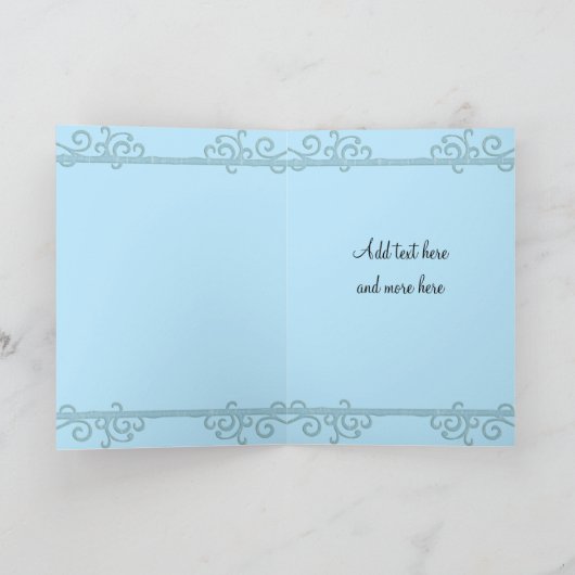 カード新生児ボーイ新着案内 案内状 (内部)