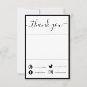 カード書を挿入する手シンプルの感謝していSNS サンキューカード (正面)