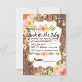 カード用のラスティックフラワーのメイソンジャー付きブック サンキューカード