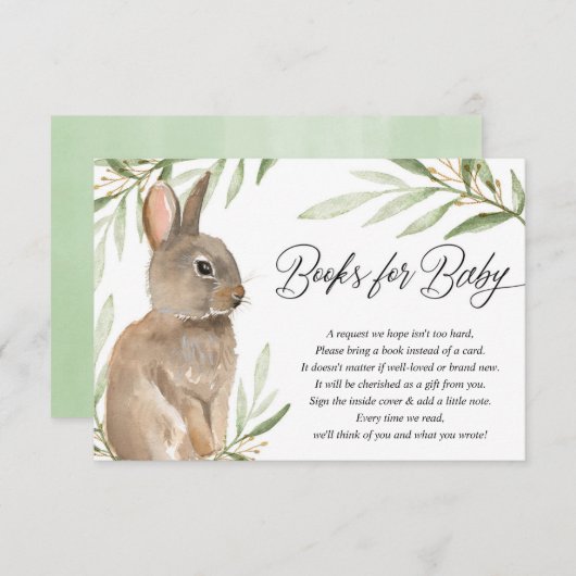 カード男女兼用の代わりに復活祭のバニー本 エンクロージャーカード (正面/裏面)