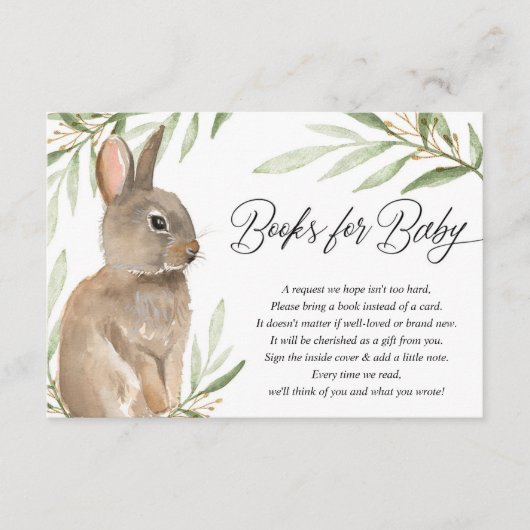 カード男女兼用の代わりに復活祭のバニー本 エンクロージャーカード (正面)