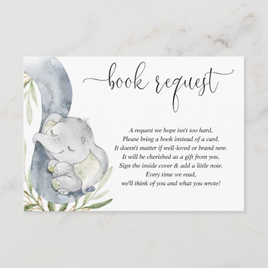 カード男女兼用の代わりに象の本 エンクロージャーカード (正面)