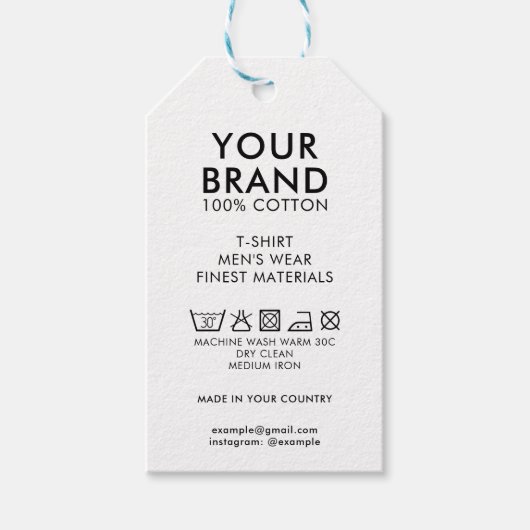カード紙Tシャツつるラベル ギフトタグ (正面)