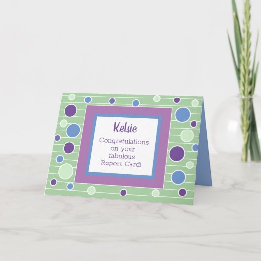 カード素晴らしおめでとうを報告! カード (正面)