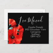 カード素晴らしを移動した赤いポピー ポストカード (正面/裏面)