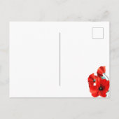 カード素晴らしを移動した赤いポピー ポストカード (裏面)
