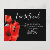 カード素晴らしを移動した赤いポピー ポストカード (正面)