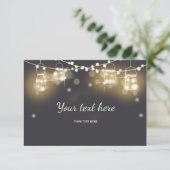 カード素朴なメーソンジャーのチョークのひもライトを挿入して下さい エンクロージャーカード (スタンド正面)