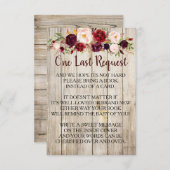 カード素朴の赤ちゃんシャワーの代わりに本を持って来る 招待状 (正面/裏面)