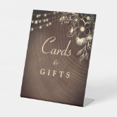 カード素朴及びギフト結婚の標識 台座サイン (正面)