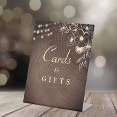 カード素朴及びギフト結婚の標識 台座サイン