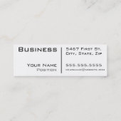 カード細い医療専門家ビジネス スキニー名刺 (裏面)