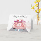 カード結婚おめパーソナライズされたとう カード (黄色い花)