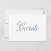 カード結婚のサイン青エレガント書 サンキューカード (裏面)