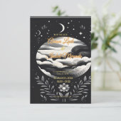 カード結婚の黒と白の月星 招待状 (スタンド正面)