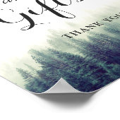 カード結婚ギフト松エレガント林 ポスター (角)