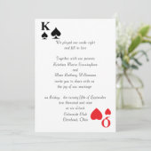 カード結婚式招待状を遊んでいる王及び女王(4) 招待状 (スタンド正面)