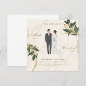 カード結婚式招待状 招待状 (正面/裏面)