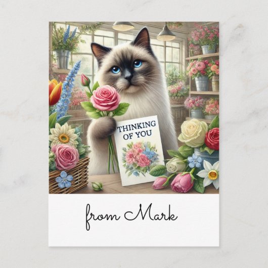 カード考えのCat Florist ポストカード (正面)