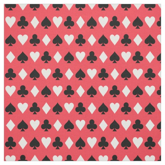 カード記号パターンを遊ぶカジノのトランプのポーカー ファブリック (見本)