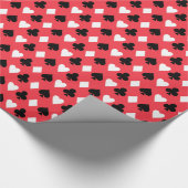 カード記号パターンを遊ぶカジノのトランプのポーカー ラッピングペーパー (角)