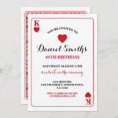 カード誕生日エ遊ースベガス招待状ハート 招待状 (正面/裏面)