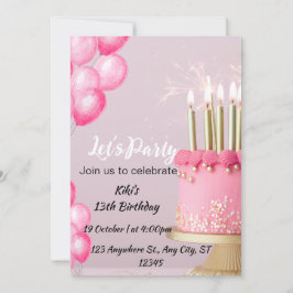 カード誕生日招待状 招待状