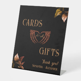 カード贈り物ゴシックハートWhimsigoth Copper 結婚's 台座サイン