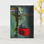 カード退職によっては船外モーターの赤タンクが夢を見ます カード (黄色い花)