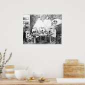 カード遊の人々 ポスター (キッチン)