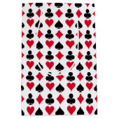 カード遊の記号パターン ミディアムペーパーバッグ (正面)