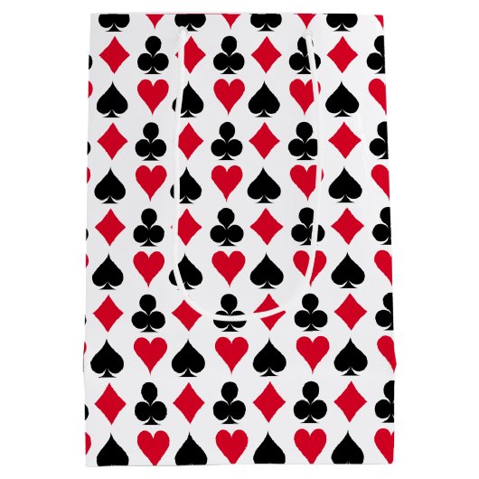 カード遊の記号パターン ミディアムペーパーバッグ (裏面)