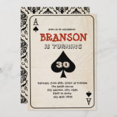 カード遊パーティの招待状 招待状 (正面/裏面)