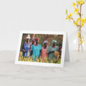 カード選んでいる、"米を女性# 47" カード (黄色い花)