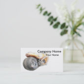 カード1の会社名、あなたの名前を自転車に乗って下さい 名刺 (スタンド正面)