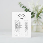 カード13オタク系の眼鏡座席表はがきv1 ポストカード (スタンド正面)