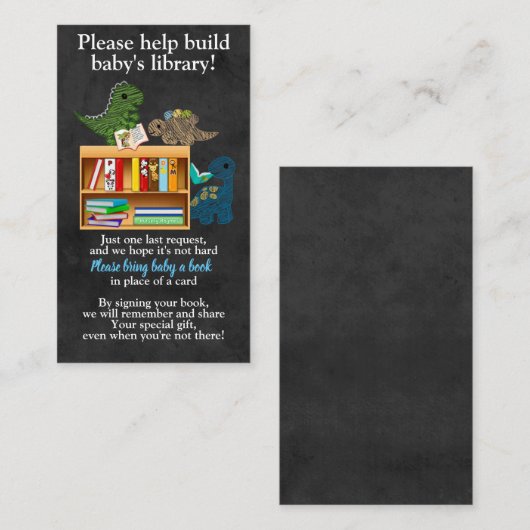 カード177aの代りの恐竜のチョークの本の要求 名刺 (正面/裏面)