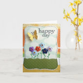 カード2を引き起こします-文字をカスタマイズ カード (黄色い花)