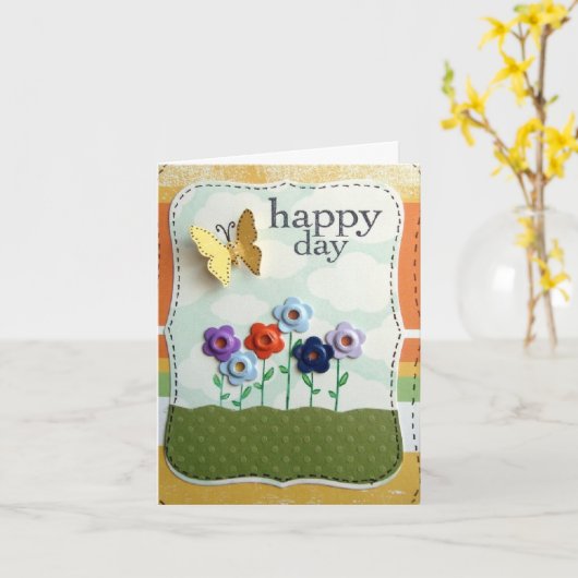 カード2を引き起こします-文字をカスタマイズ カード (黄色い花)