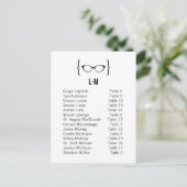 カード8オタク系の型メガネ座席表はがきv2 ポストカード (スタンド正面)