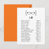 カード8オタク系の型メガネ座席表はがきv2 ポストカード (正面/裏面)