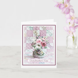 カード;『おばあ考えるさんの花瓶の曲がり』 カード