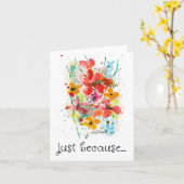 カード、かわいらしフローラ絵を描のプリント カード (黄色い花)