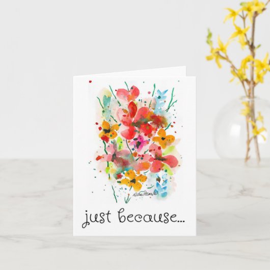 カード、かわいらしフローラ絵を描のプリント カード (黄色い花)