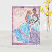 カード-この女性を取るためにして下さい カード (黄色い花)