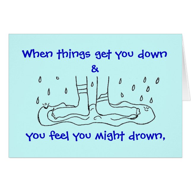 カード-ぬれたソックス (正面横)