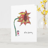 カード – ひまわり申し訳ない (黄色い花)