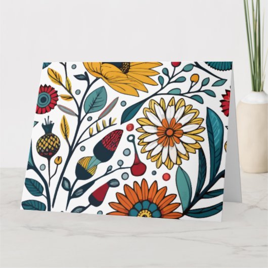 カード:まぶしいデイジーの喜び カード (正面)